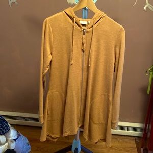 EUC!  Logo golden zip up hoodie